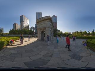 石家莊石門公園晨練的人們